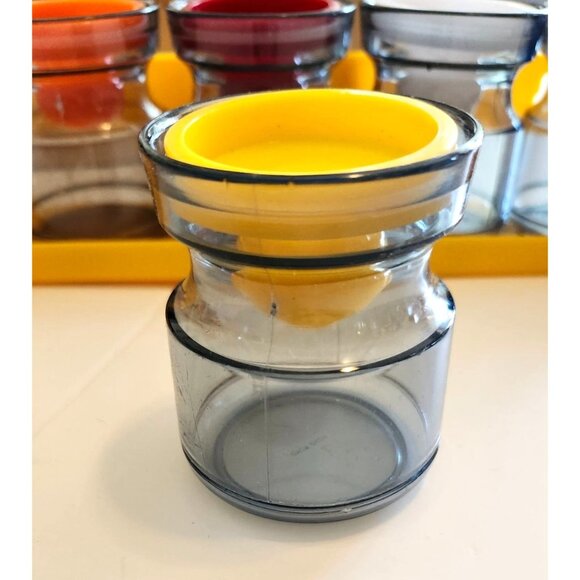 6-Piece Multi-Purpose Air-Tight Storage Jar Set With Colorful Utility Rack - Picture 3 of 6